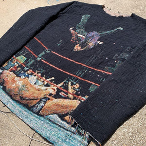 Boxing ring long-sleeved Tapestry Crewneck