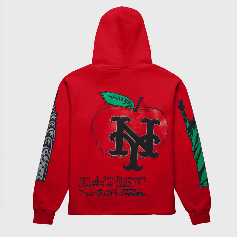 Hollywood Men's Casual Red Hoodie