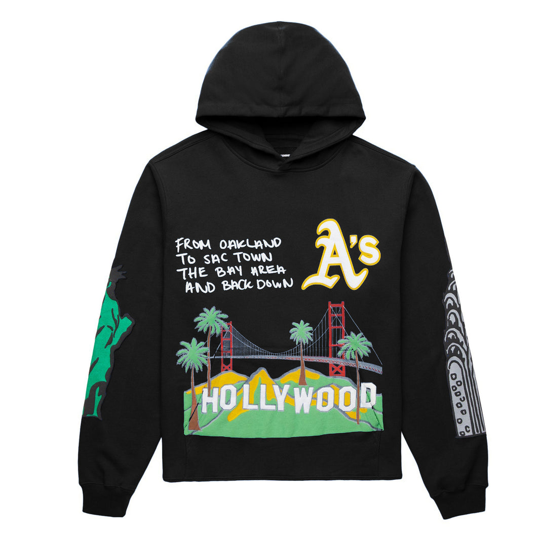 Hollywood Men's Casual Black Hoodie