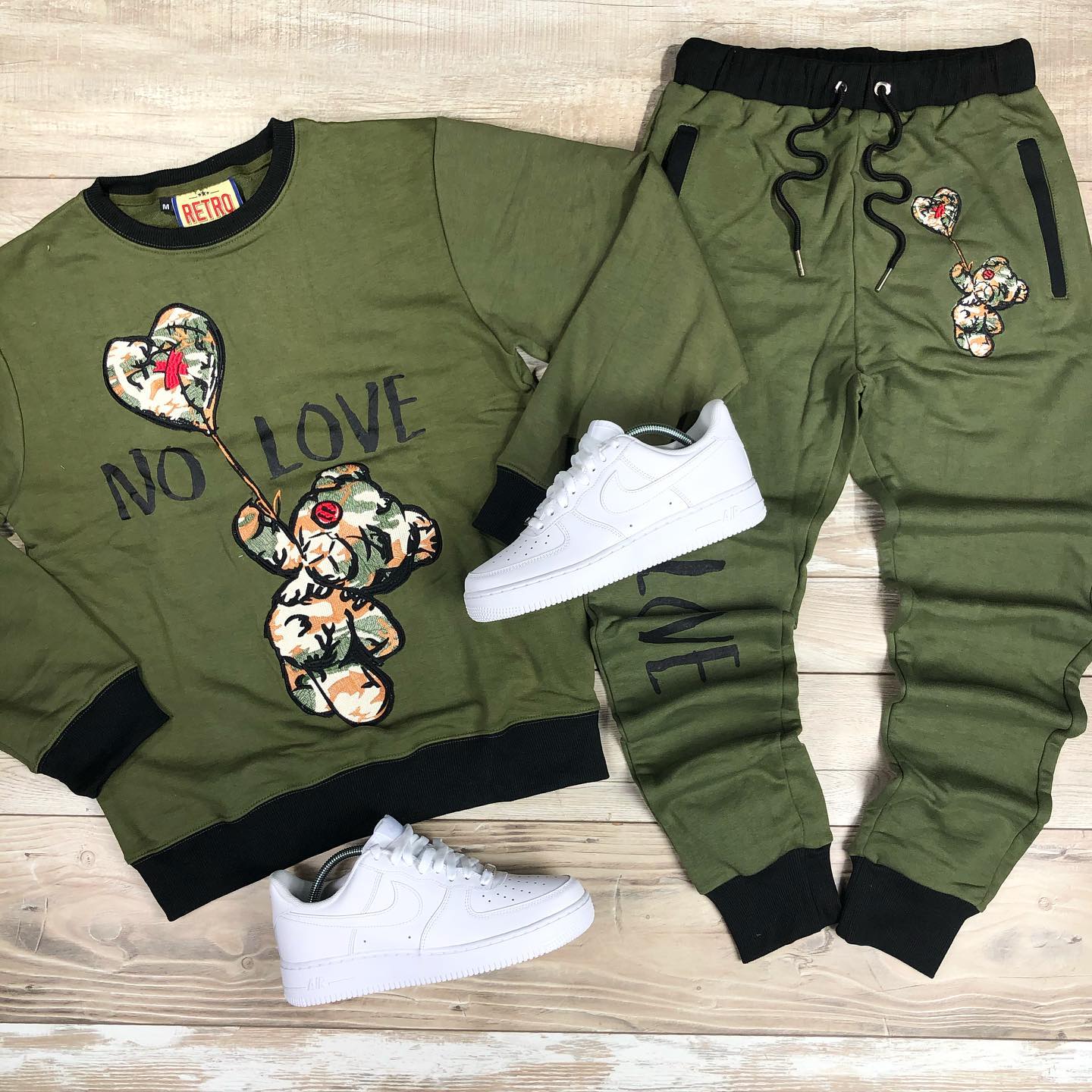 No love teddy bear sweatshirt hot sale