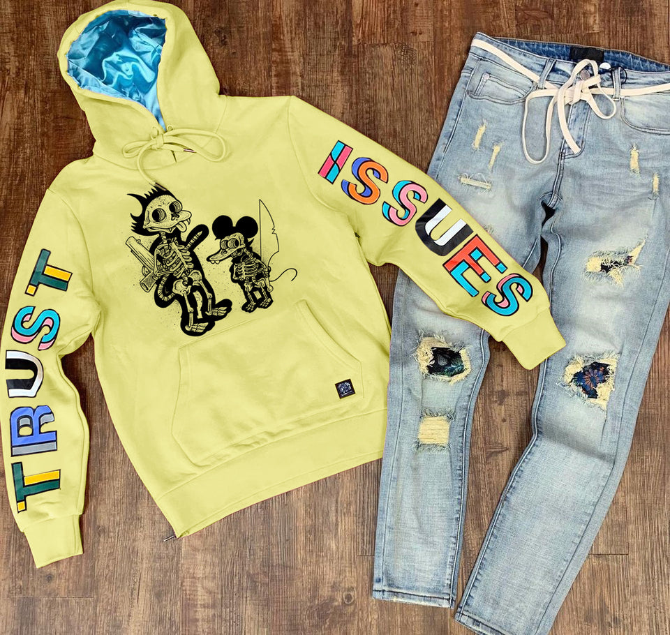 The Itchy & Scratchy skull trust and issues pink hoodie