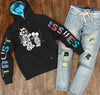 The Itchy & Scratchy skull trust and issues pink hoodie