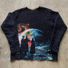 Starry Universe Long Sleeve Tapestry Crewneck