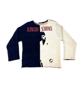 “SAY HELLO” Scarface woven tapestry crew